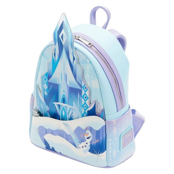Loungefly Disney Frozen Princess Castle Womens Mini Backpack Purse Elsa Olaf NWT - Picture 5 of 7
